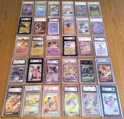 HUGE Lot of 30 GEM MINT 10 Graded Pokemon Cards CGC PSA SGC AGS BCCG DSG WAG Etc - Image 1