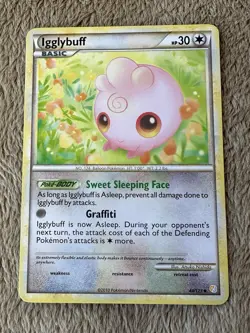 2010 Pokemon TCG HeartGold SoulSilver Igglybuff Regular Non-Holo 44/123 LP/NM - Image 1