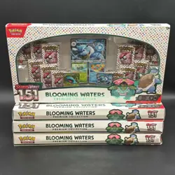 Lot of (4) Pokemon TCG 151 Blooming Waters Premium Collection Boxes SEALED - Image 1