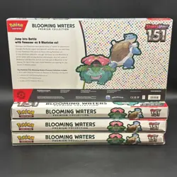 Lot of (4) Pokemon TCG 151 Blooming Waters Premium Collection Boxes SEALED - Image 2
