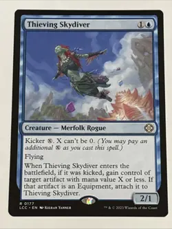 MTG Commander: The Lost Caverns of Ixalan Thieving Skydiver 0177 NM Rare - Image 1