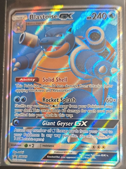 Pokemon TCG Blastoise GX Promo Full Art Holo SM189 Black Star SM Set HP240 - Image 1