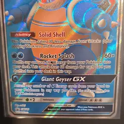 Pokemon TCG Blastoise GX Promo Full Art Holo SM189 Black Star SM Set HP240 - Image 4