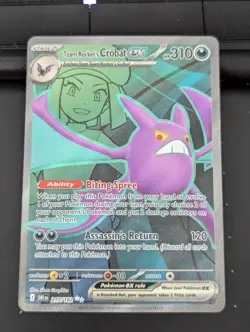 Pokemon TCG Team Rockets Crobat EX Destined Rivals #217/182 NM Ultra Rare - Image 1