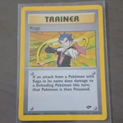 Pokemon Gym Challenge Trainer Koga Holo Rare 19/132 Wizards ENG - Image 1