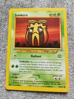 Pokemon Neo Destiny - Sunkern - #83/105 - Common - Unlimited Ed -LP/NM WOTC Rare - Image 1