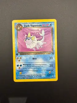 Pokemon Dark Vaporeon 1st Edition Uncommon Team Rocket 45/82 LP - Image 1