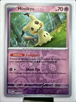 Mimikyu 037/091 R Paldean Fates Pokemon Reverse Holo NM/M PAF - Image 1