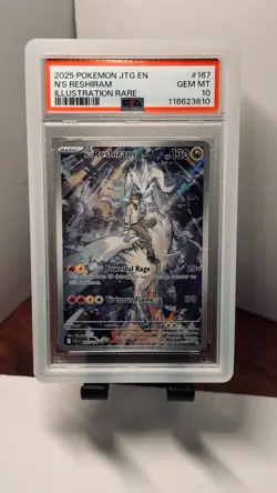 N's Reshiram Illustration Rare 167/159 Pokemon Journey Together PSA 10 GEM MINT - Image 1