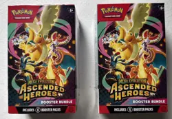 2x Ascended Heroes Booster Bundles: Pokemon - New & Sealed - Mega Evolution - Image 1