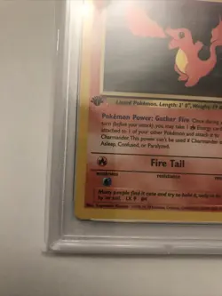 2000 Pokemon Team Rocket 1st Ed. Charmander #50 PSA 8 Near Mint - Mint Fresh - Image 5