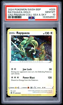 2024 POKEMON SWSH BLACK STAR PROMO #029 RAYQUAZA-HOLO PSA 10 - Image 1