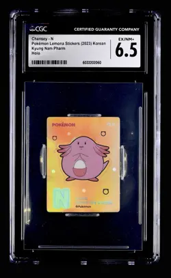 Pokemon 2023 Korean Lemona Sticker Chansey Holo CGC 6.5 POP 1 ✨PINK💕 CUTE - Image 1