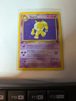 Pokemon TCG Hypno 23/62 Fossil 1st Edition Holo Rare EN 1999 90 HP - Image 1