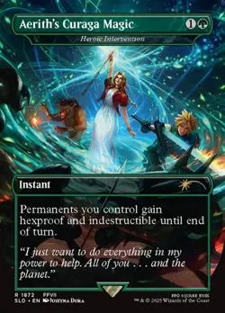 Heroic Intervention "Aerith's Curaga Magic" - Rainbow Foil Extended A SLD NM MTG - Image 1