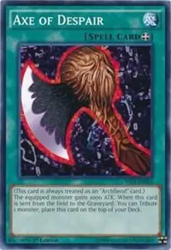Axe of Despair YS14-EN026 Space-Time Showdown Yu-Gi-Oh 1st Edition NM/M - Image 1
