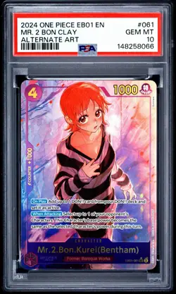 ONE PIECE MR. 2 BON CLAY 2024 EB01 MEMORIAL COLLECTION #061 ALT ART PSA 10 - Image 1
