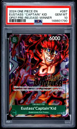 2024 ONE PIECE PROMOS KID + MIHAWK RELEASE EVENT WINNER PSA 10 - Image 1