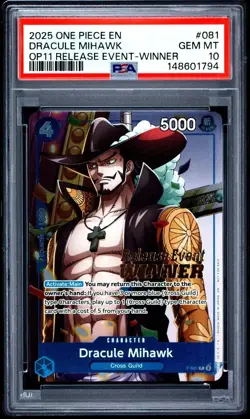 2024 ONE PIECE PROMOS KID + MIHAWK RELEASE EVENT WINNER PSA 10 - Image 2