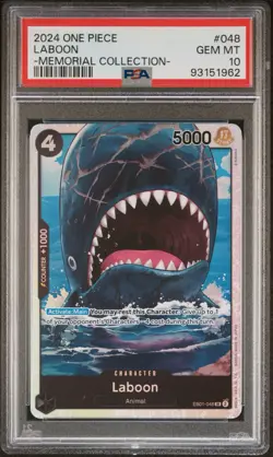 Laboon EB01-048 Memorial Collection SR Foil 2024 One Piece Bandai PSA 10 LOWPOP! - Image 3