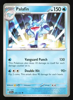 Palafin 049/162 Regular NM Pokemon TCG Scarlet & Violet Temporal Forces TEF - Image 1