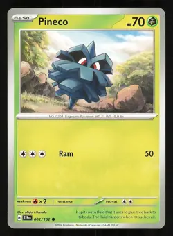 Pineco 002/162 Regular NM Pokemon TCG Scarlet & Violet Temporal Forces TEF - Image 1