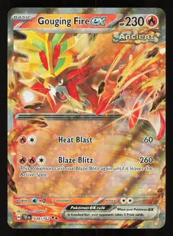 Gouging Fire ex 038/162 Holo NM Pokemon TCG Scarlet & Violet Temporal Forces TEF - Image 1