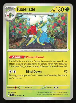 Roserade 009/162 Regular NM Pokemon TCG Scarlet & Violet Temporal Forces TEF - Image 1