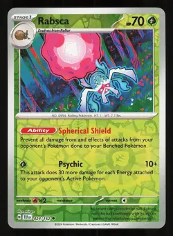 Rabsca 024/162 Reverse Holo NM Pokemon TCG Scarlet & Violet Temporal Forces TEF - Image 1