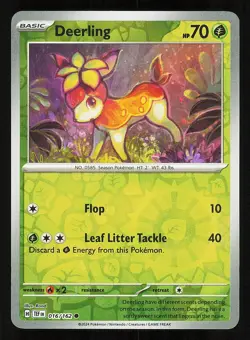 Deerling 016/162 Reverse Holo NM Pokemon TCG S&V Temporal Forces TEF - Image 1