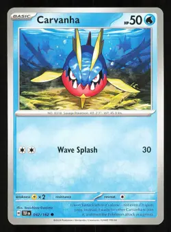 Carvanha 042/162 Regular NM Pokemon TCG Scarlet & Violet Temporal Forces TEF - Image 1