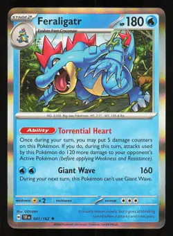 Feraligatr 041/162 Holo NM Pokemon TCG Scarlet & Violet Temporal Forces TEF - Image 1
