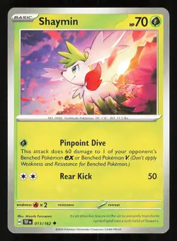 Shaymin 013/162 Regular NM Pokemon TCG Scarlet & Violet Temporal Forces TEF - Image 1