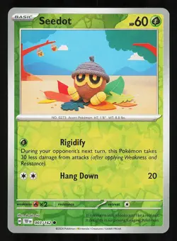 Seedot 003/162 Reverse Holo NM Pokemon TCG Scarlet & Violet Temporal Forces TEF - Image 1