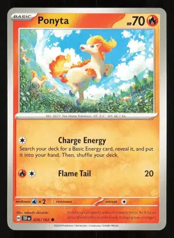Ponyta 026/162 Regular NM Pokemon TCG Scarlet & Violet Temporal Forces TEF - Image 1