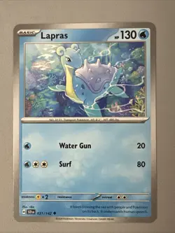 Pokemon TCG * SV Stellar Crown * 31/142 Lapras Uncommon * FRESH PK - Image 1
