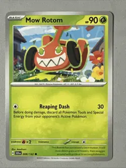 Pokemon TCG * SV Stellar Crown * 8/142 Mow Rotom Common * FRESH PK - Image 1