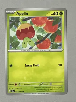 Pokemon TCG * SV Stellar Crown * 12/142 Applin Common * FRESH PK - Image 1