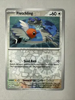 Pokemon TCG * SV Stellar Crown * 121/142 Fletchling * REVERSE HOLO C * FRESH PK - Image 1
