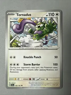 Pokemon TCG * SV Stellar Crown * 120/142 Tornadus Uncommon * FRESH PK - Image 1