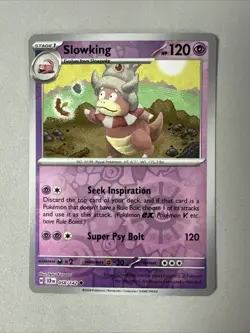 Pokemon TCG * SV Stellar Crown * 58/142 Slowking * REVERSE HOLO U * FRESH PK - Image 1