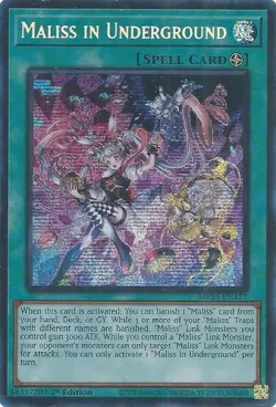 Yugioh 2025 Mega-Pack - Maliss in Underground MP25-EN127 Prismatic Secret Rare - Image 1