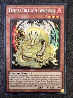 Yugioh Tenpai Dragon Genroku MP25-EN082 Prismatic Secret Rare 1st Edition NM - Image 1