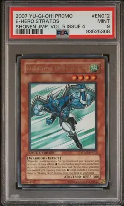 PSA 9 Yu-Gi-Oh! 2007 Elemental Hero Stratos JUMP-EN012 Ultra Rare Yugioh [PSA] - Image 1