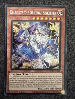Yugioh Diabellze the Original Sinkeeper MP25-EN063 Prismatic Secret Rare NM - Image 1