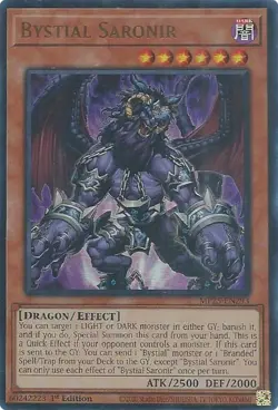 Yugioh 2025 Mega-Pack - Bystial Saronir MP25-EN293 Ultra Rare NM - Image 1