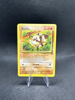 Pokemon TCG Mankey Jungle Card 55/64 Regular Common 1st Edition - Image 1