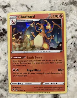Charizard 025/185 LP/NM Cracked Ice Shattered Holo Promo Pokemon TCG Card 25/185 - Image 1