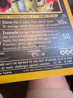 1st Edition Tyranitar 12/75 Neo Discovery Pokemon Card MP - Image 5