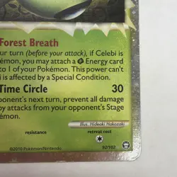 Pokemon TCG Celebi Prime Ultra Rare Holo Triumphant 2010 92/102 - Image 4